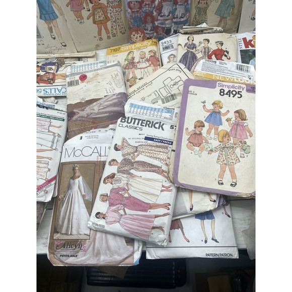 Vintage Mixed Lot Simplicity McCalls Ragedy Ann Misc Kids Wedding Used Patterns - Picture 10 of 16